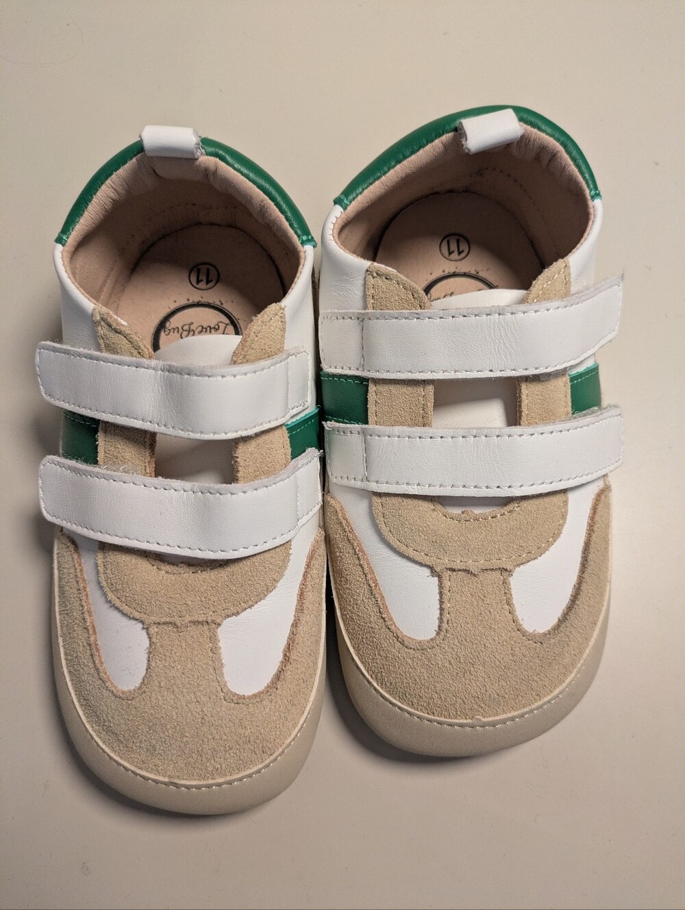 Little Love Bug The Blake Pine Pebble Toddler 11 Like New Barefoot Sneaker
